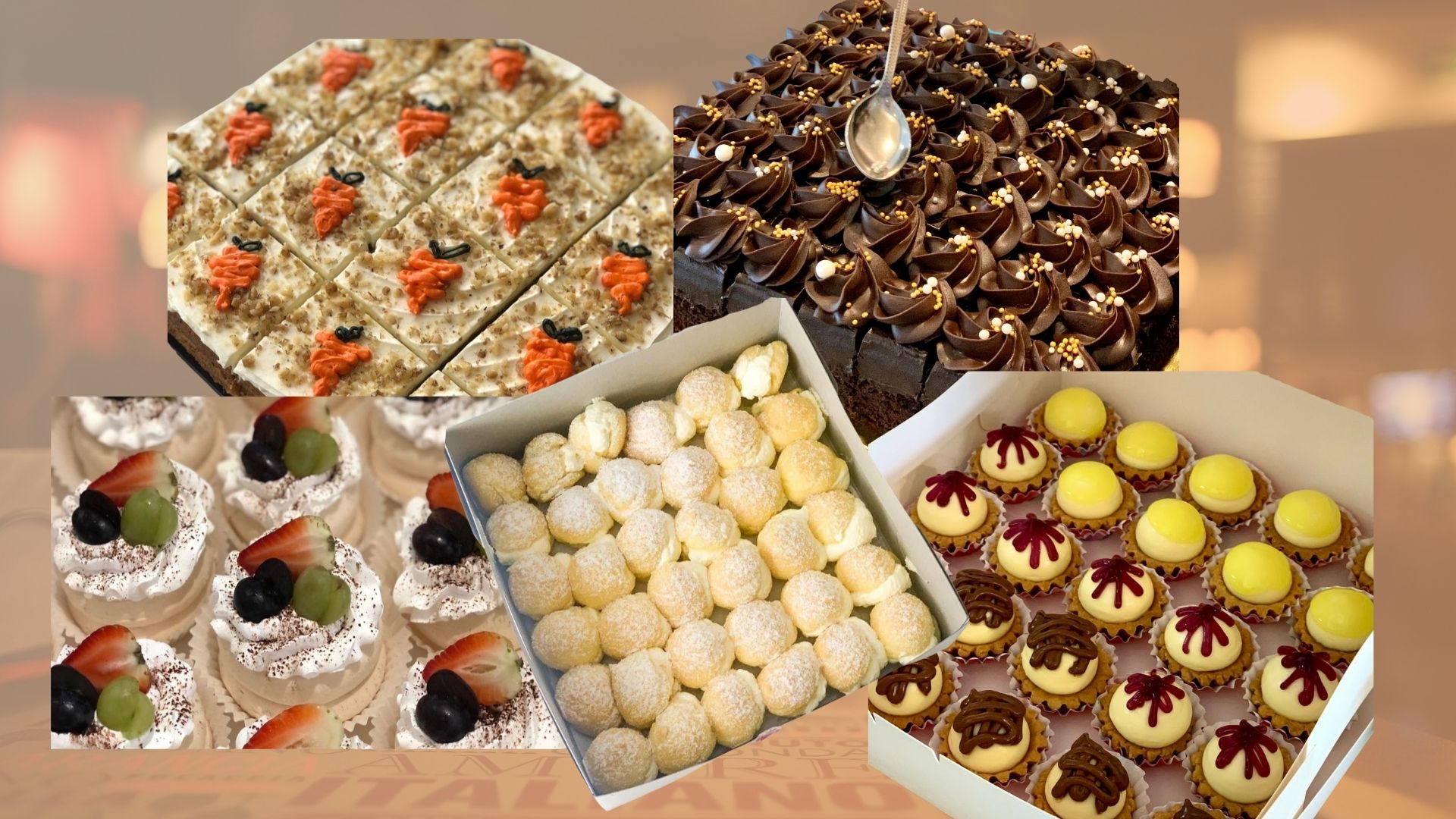 An assortment of delicious desserts including cupcakes and brownies.