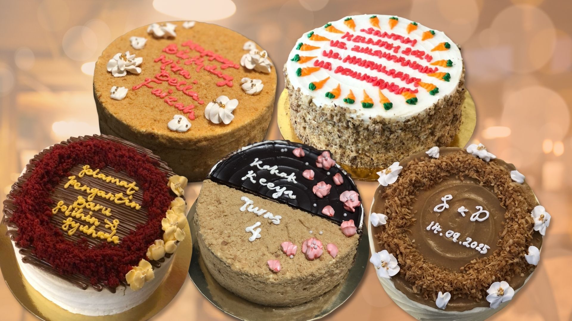 A delicious-looking whole cake, perfect for a celebration.